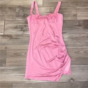 Pink sexy mini dress